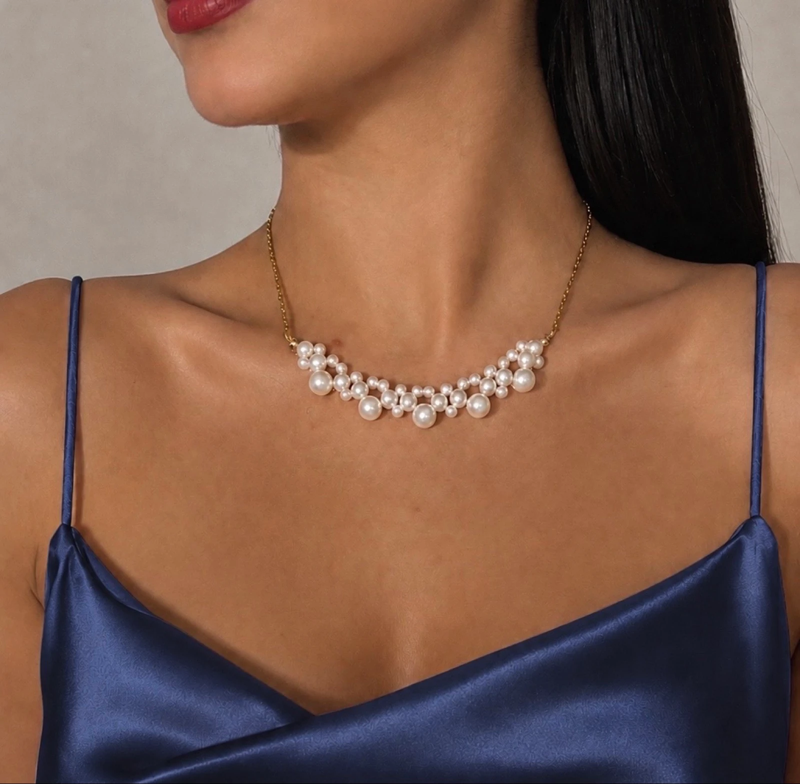Collier Perlé Élégance – Acier Inoxydable